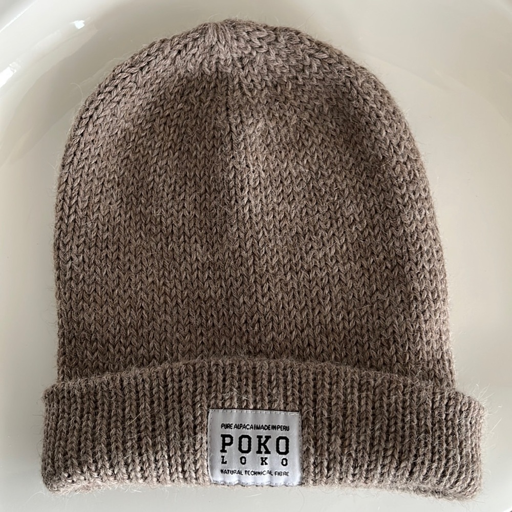 Pure alpaca beanie hat